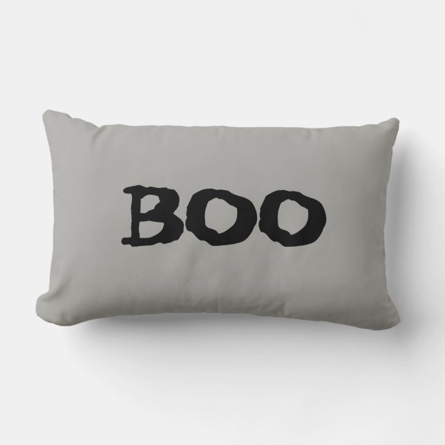 Cojín Lumbar Halloween Boo Spooky Throw Pillow (Anverso)