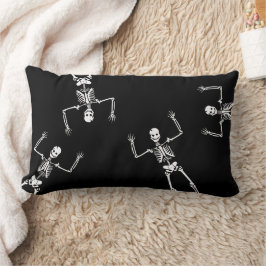 Cojín Lumbar Halloween con curiosos esqueletos