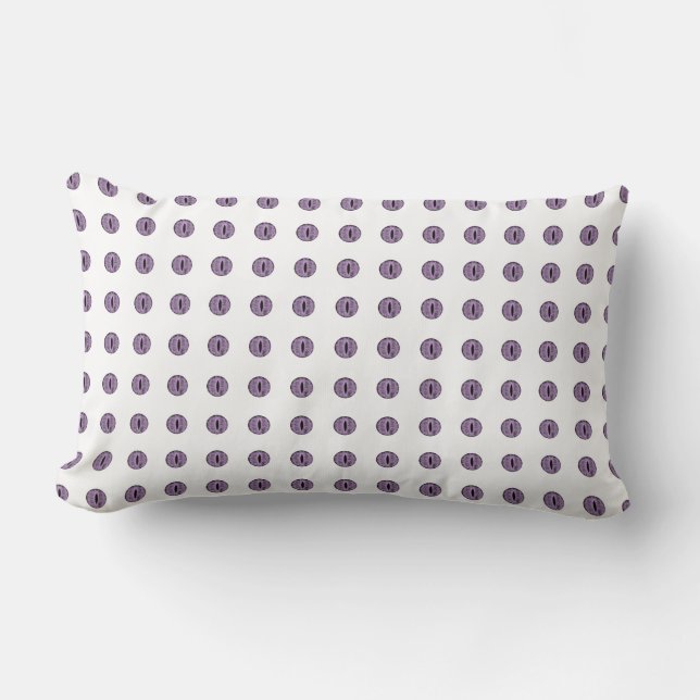 Cojín Lumbar Halloween Purple Polka Dot Eyes (Anverso)