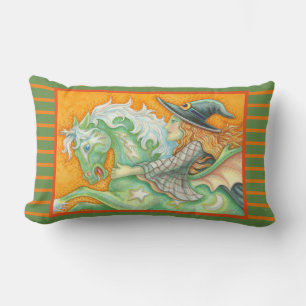 Cojín Lumbar HALLOWS EVCH WITCH Y HORSE LUMBAR PILLOW Green