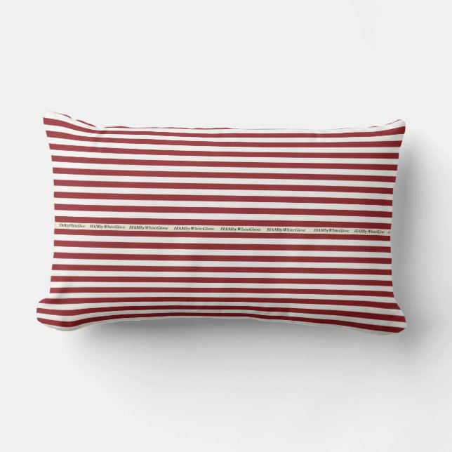 Cojín Lumbar HAMbyWG - Pillow - Banda blanca roja (Anverso)