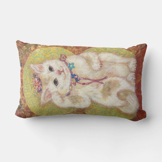 Cojín Lumbar Hana & Takara: Lucky Beckoning Cats (Reverso )