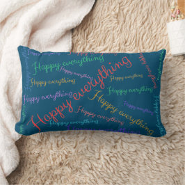 Cojín Lumbar Happy Everything - Buntes Kissen für gute Laune