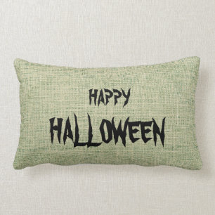 Cojín Lumbar Happy Halloween Burlap Th