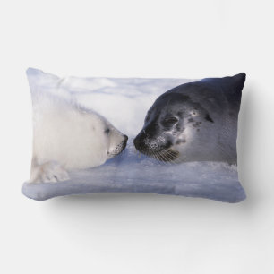 Cojín Lumbar Harp Seal Mother con pup
