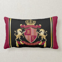 Haz tu propio escudo de armas rojo oro emblema de