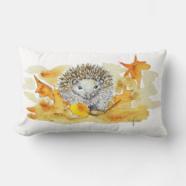 Cojín Lumbar Hedgehog In Fall Leaves