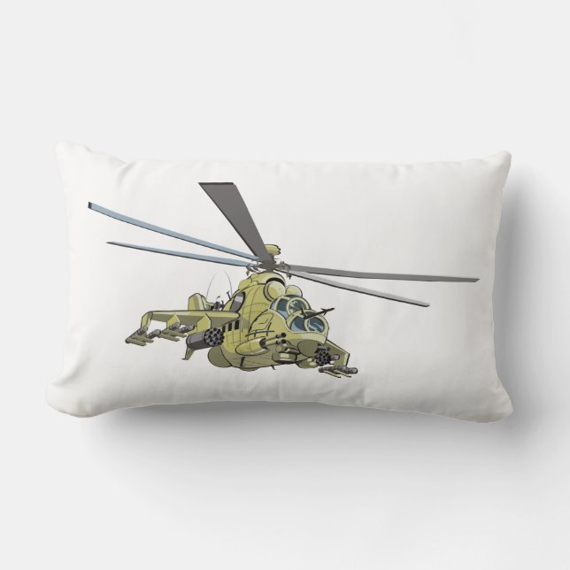 Cojín Lumbar Helicóptero personalizado "Hind" (Anverso)