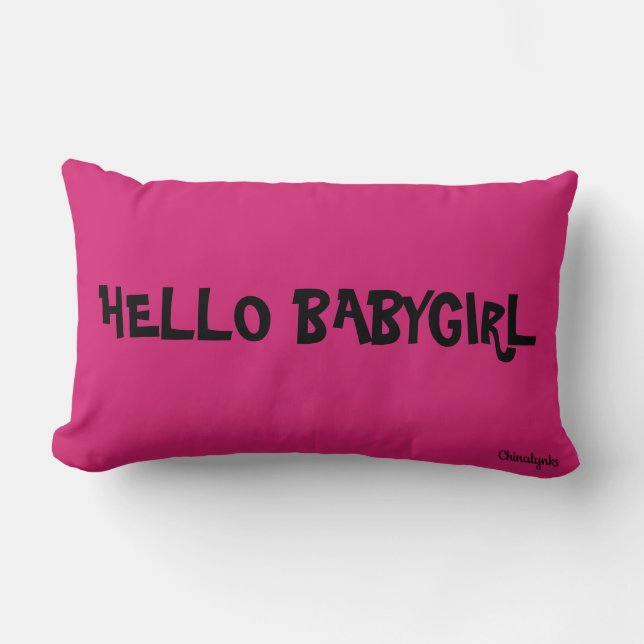 COJÍN LUMBAR HELLO BABYGIRL PILLOW (Anverso)
