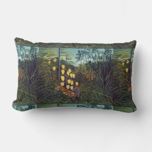 Cojín Lumbar Henri Rousseau lucha entre tigre y toro