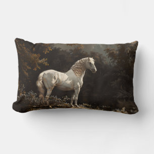 Cojín Lumbar Hermosa cosecha de aceite de caballo blanco