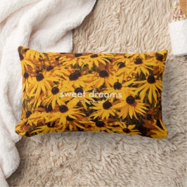 Cojín Lumbar Hermosas flores amarillas de Rudbeckia