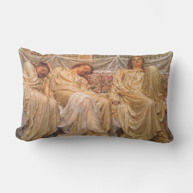 Cojín Lumbar Hermosas mujeres somnolientas (Dreamers) (Arte Vin (Anverso)