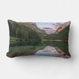 Cojín Lumbar Hermoso lago Palpuogna   Alpes suizos