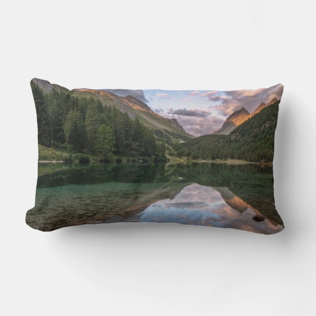 Cojín Lumbar Hermoso lago Palpuogna | Alpes suizos (Anverso)