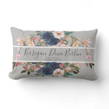 Hermoso nombre floral personalizado de nacimiento 
