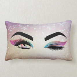 Cojín Lumbar Hermoso Ojo De Vino Lanza Artista De Maquillaje