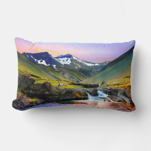 Cojín Lumbar Hermoso paisaje paisajístico de Islandia