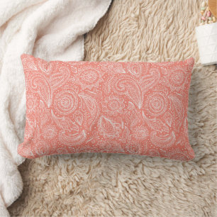 Cojín Lumbar Hermoso patrón de paisley floral vintage