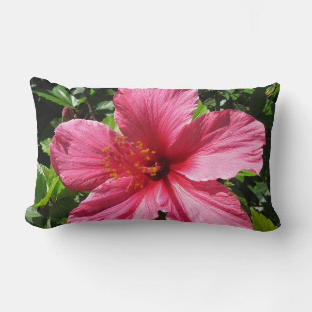 Cojín Lumbar Hibisco rosado oscuro (Anverso)