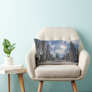 Cojín Lumbar Hielo y nieve Sunrise Winter Snow Alberta, Canad