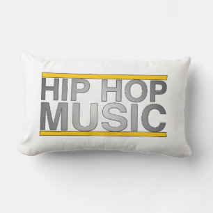 Cojín Lumbar Hip Hop Music (blanco - negro de 2 lados) Pillow
