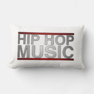 Cojín Lumbar Hip Hop Music (blanco - negro de 2 lados) Pillow