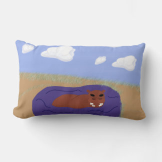 Cojín Lumbar Hipopótamo caprichoso