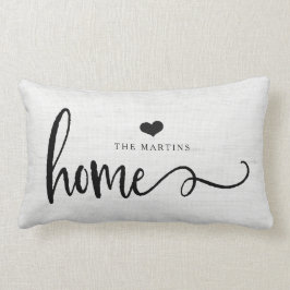 Cojín Lumbar Hogar de lino gris de la mirada el | del estilo