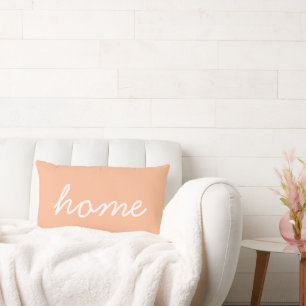 Cojín Lumbar Hogar de moda cita melocotón blanco guión elegante