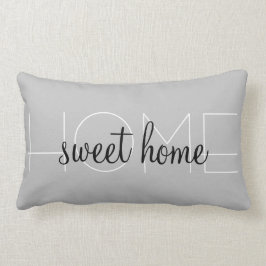 Cojín Lumbar Hogar Dulce Hogar Blanco y Negro