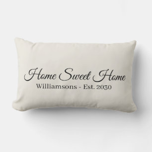 Cojín Lumbar Hogar Dulce Hogar personalizado fuera de blanco es