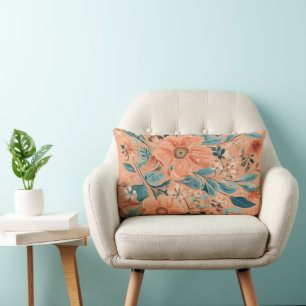 Cojín Lumbar Hogar floral y vivir