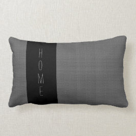 Cojín Lumbar HOGAR gris oscuro moderno del modelo del negro de
