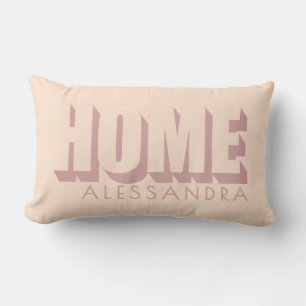 Cojín Lumbar Hogar Personalizado Pastel Melocotón Rosa Polvorie
