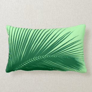 Cojín Lumbar Hoja de palma - esmeralda y verde lima