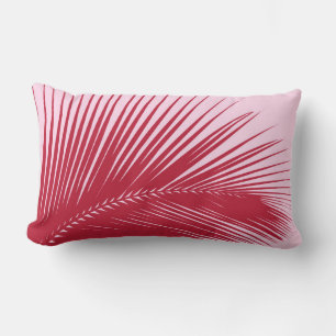 Cojín Lumbar Hoja de palma - rosa fucsia