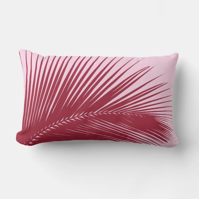 Cojín Lumbar Hoja de palma - rosa fucsia (Anverso)