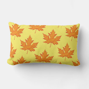 Cojín Lumbar Hoja de roble - oro naranja y mostaza