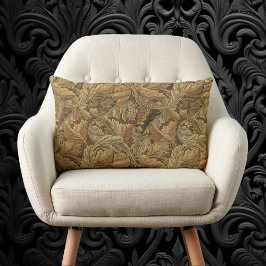 Cojín Lumbar Hojas de Acanto por William Morris, Textil Antiguo