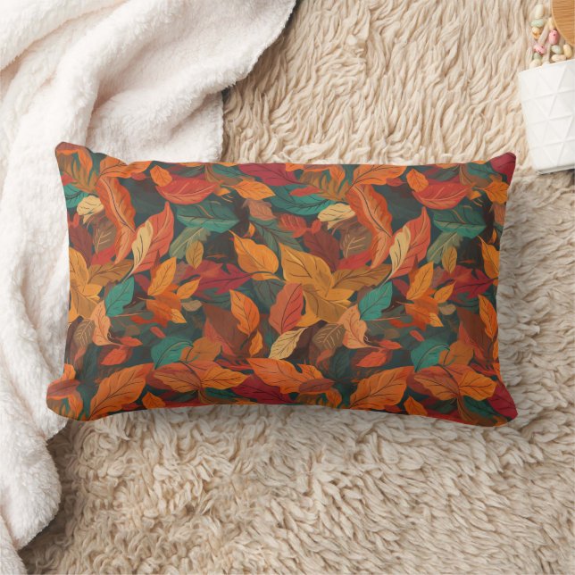 Cojín Lumbar Hojas de otoño coloridas (Manta)