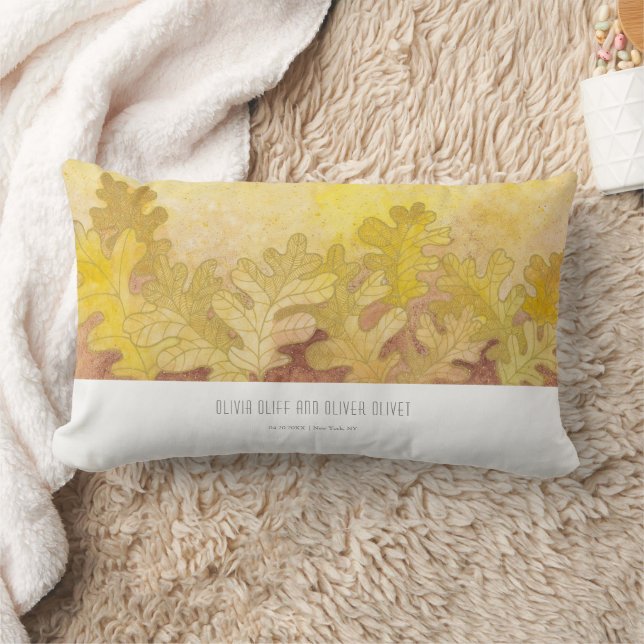 Cojín Lumbar Hojas de roble otoñales (Manta)