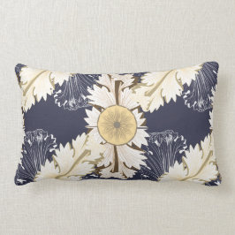 Cojín Lumbar Hojas enrolladas griegas adornadas en moreno