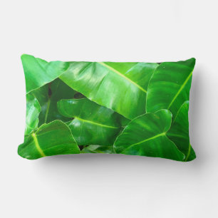 Cojín Lumbar Hojas verdes Palm Leaf selva tropical selva
