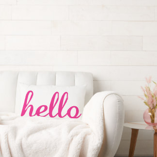 Cojín Lumbar Hola Cute Colorful Hello Gifts
