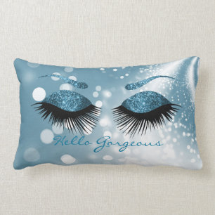 Cojín Lumbar Hola Gorgeous - Blue Eyelash and Brows