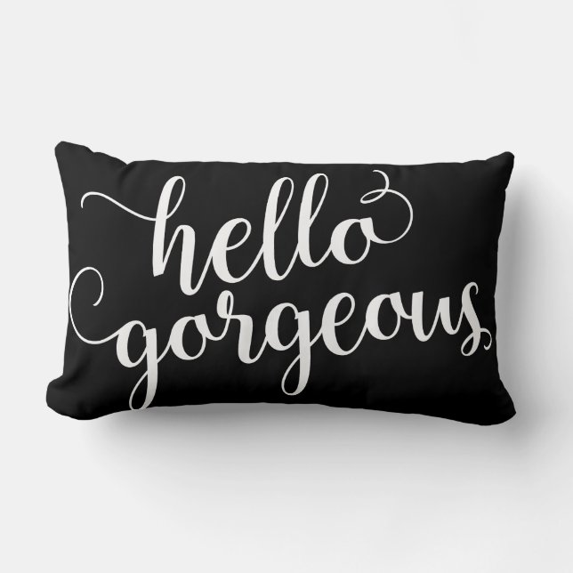 Cojín Lumbar Hola magnífico (Anverso)