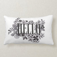 'Hola' peculiar garabato Scatter Cushion
