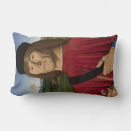 Cojín Lumbar Hombre fuerte con clavel rosado (arte renacentista