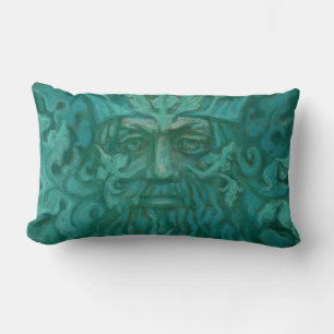 Cojín Lumbar Hombre Verde, Rey Forestal, Dios Pagan, arte de fa
